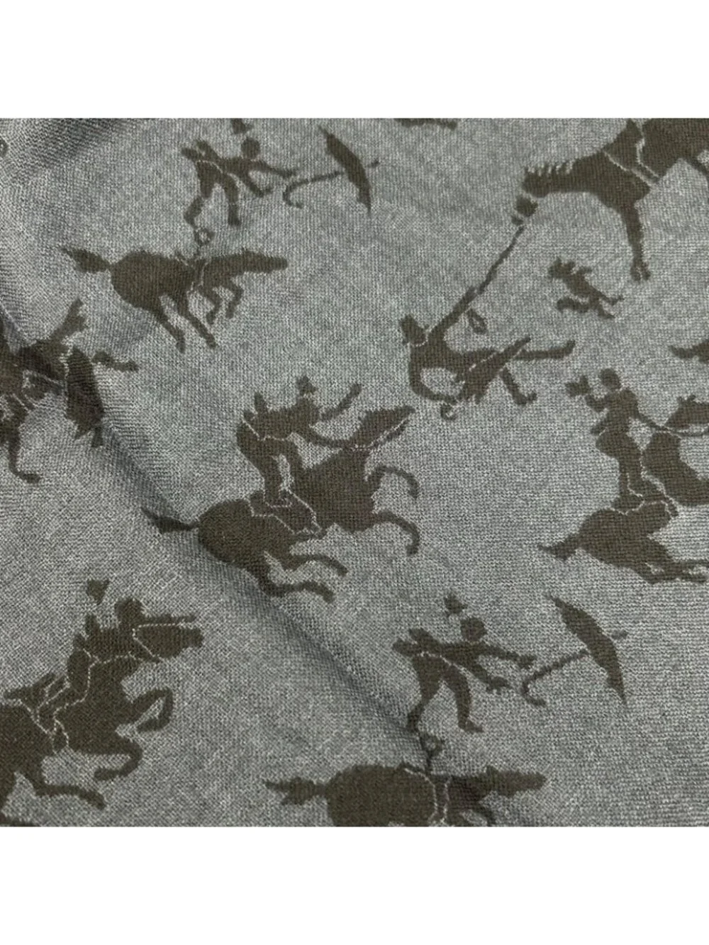 Hermes Navy Cashmere Silk Hose Scarf